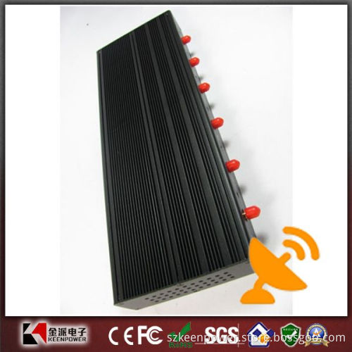 6 Antennas Desktop Cell Phone Jammer + WiFi Jammer
